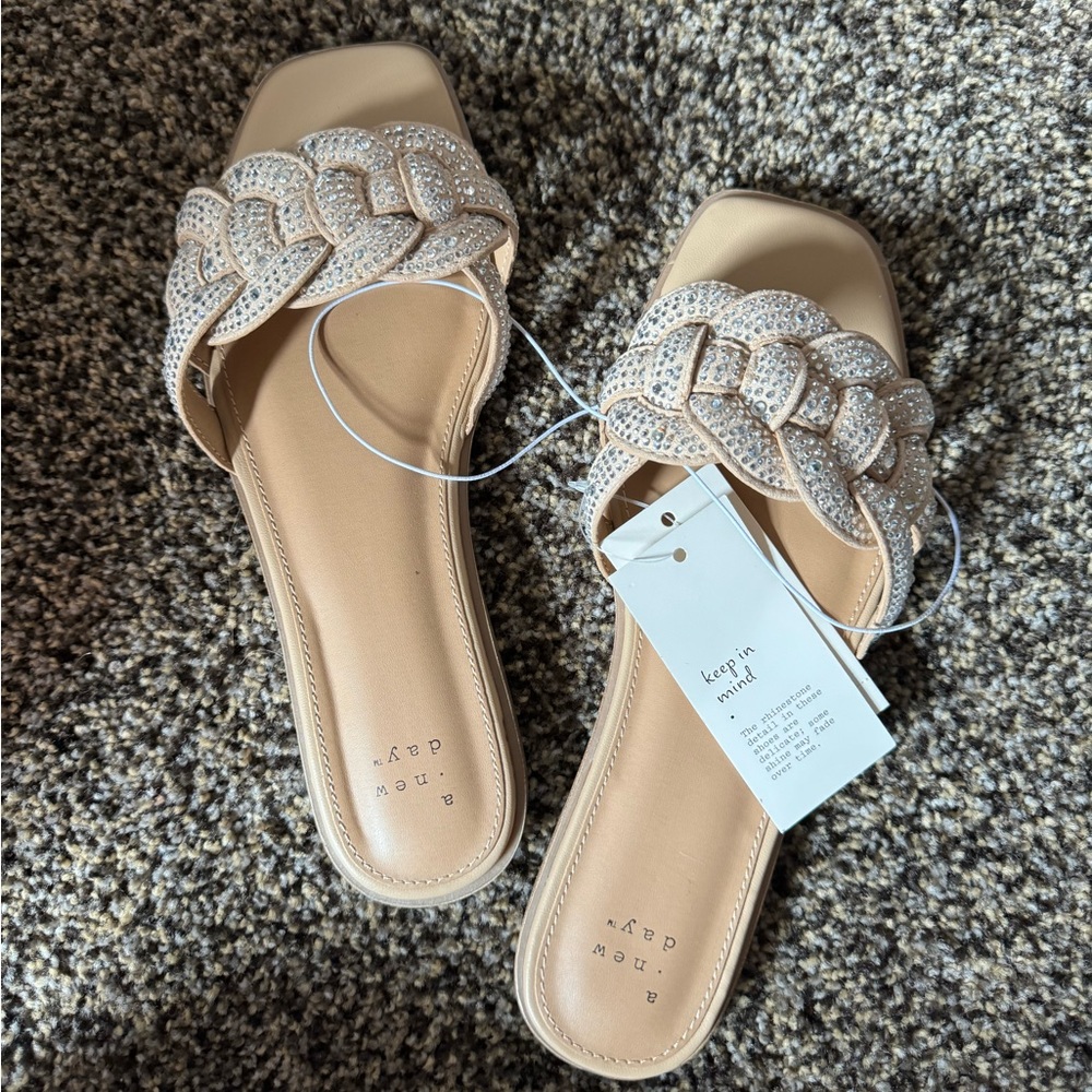 Rhinestone braided Target Sandals